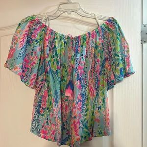 Lilly Pulitzer Off The Shoulder Top — Size M women’s — NWT 🌺